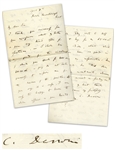 Charles Darwin Autograph Letter Signed --...I thank you sincerely for your expressions about my Father & your very kind offer of assistance...